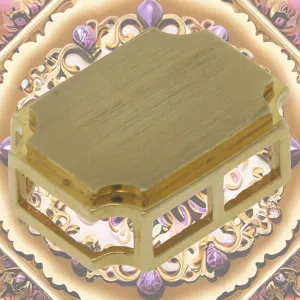 14k Yellow Gold Engravable Brushed Finish with Bright Edges Slide Pendant