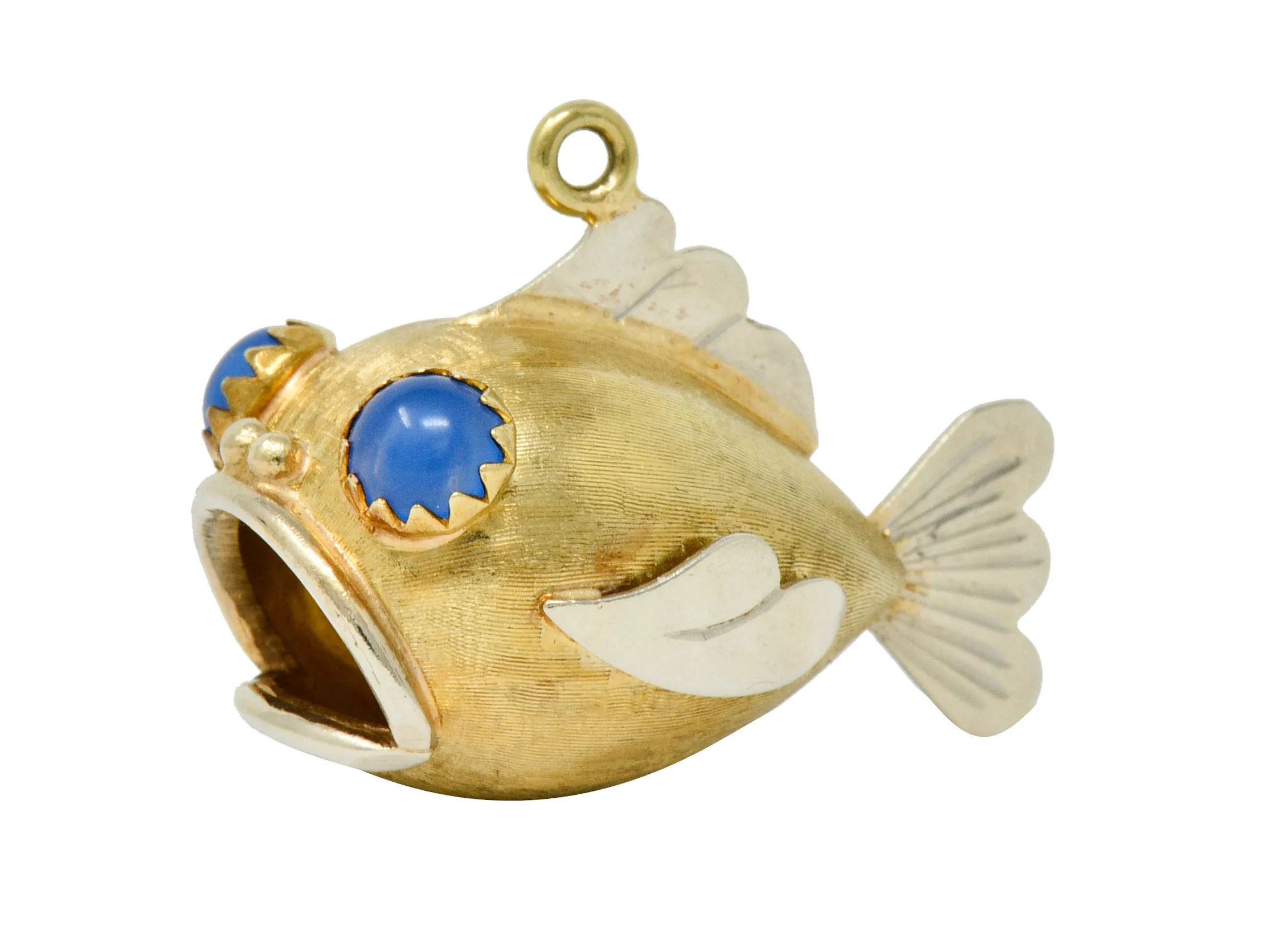 1960's Vintage 14 Karat Two-Tone Gold Fish Charm