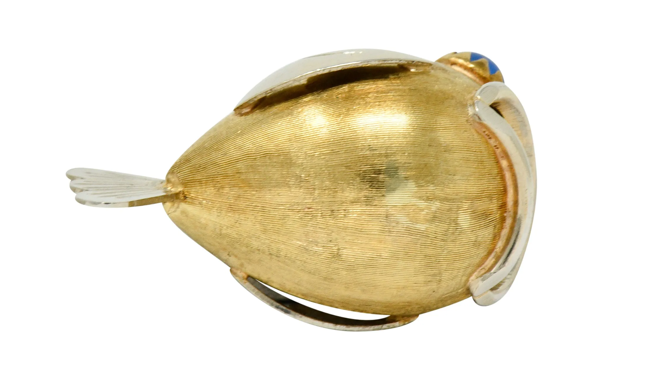 1960's Vintage 14 Karat Two-Tone Gold Fish Charm