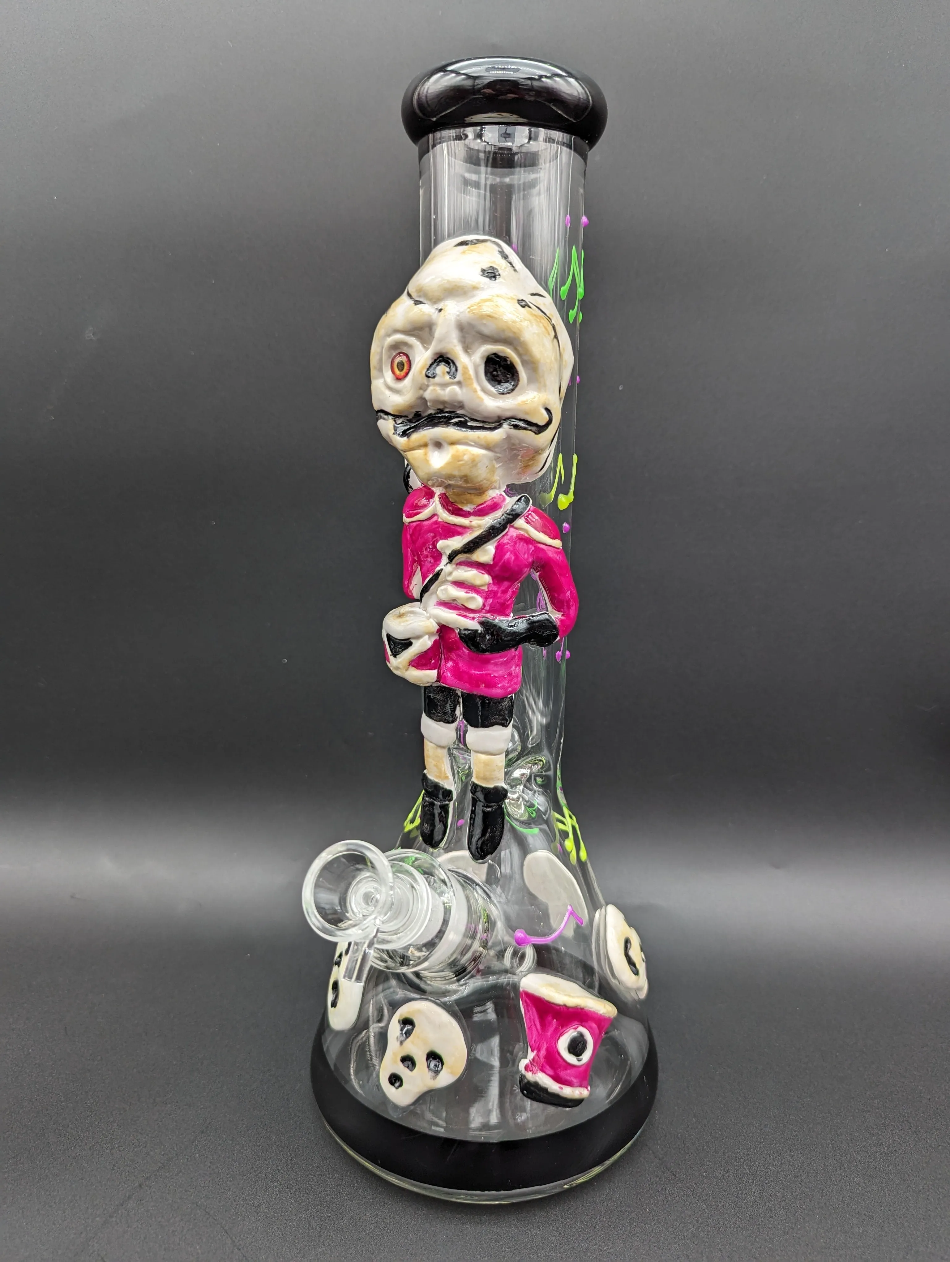 3D Skeleton Musician Beaker Bong 14