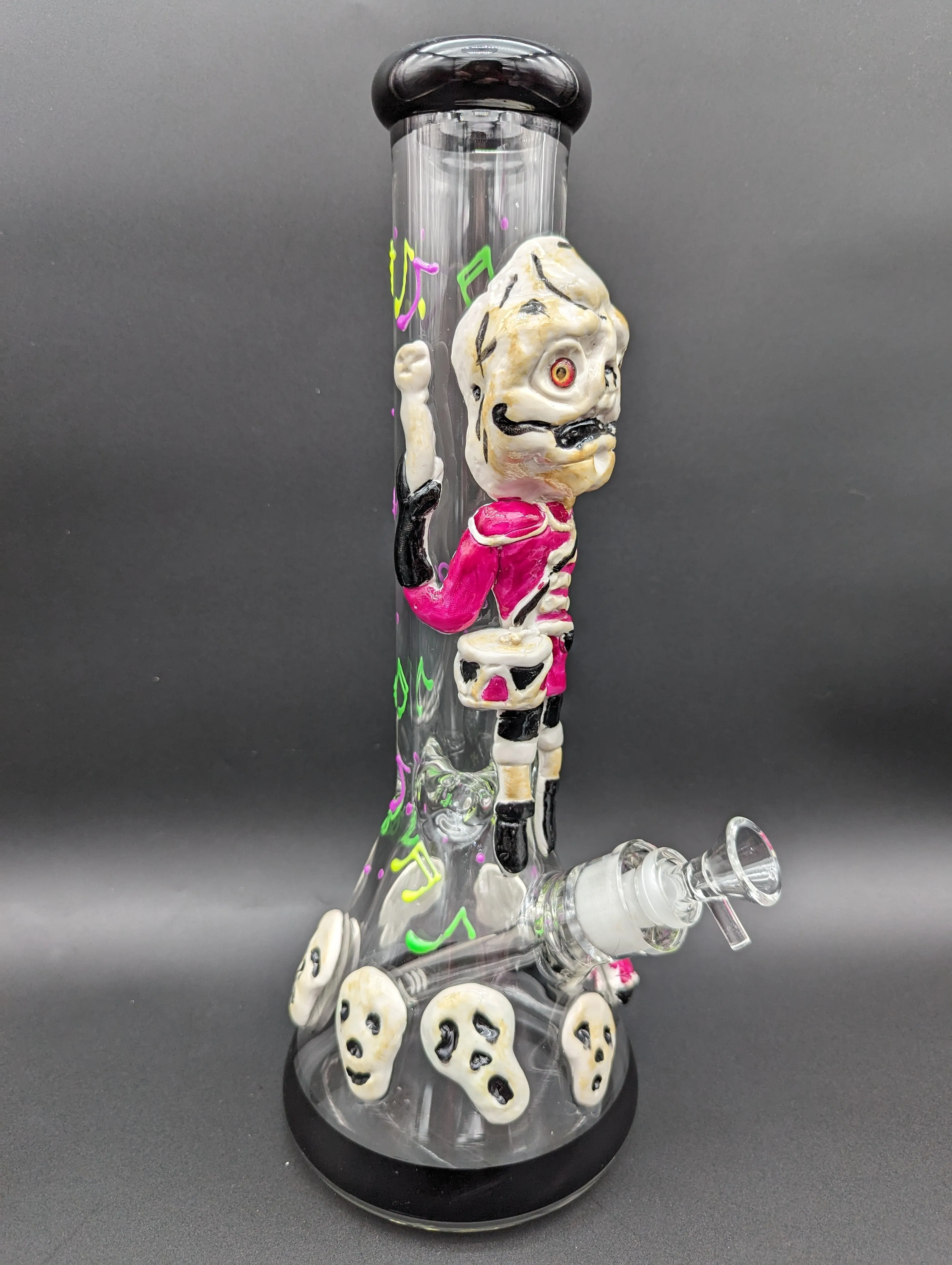 3D Skeleton Musician Beaker Bong 14