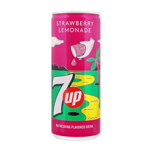 7UP STRAWBERRY LEMONADE DRINK CAN 250ML