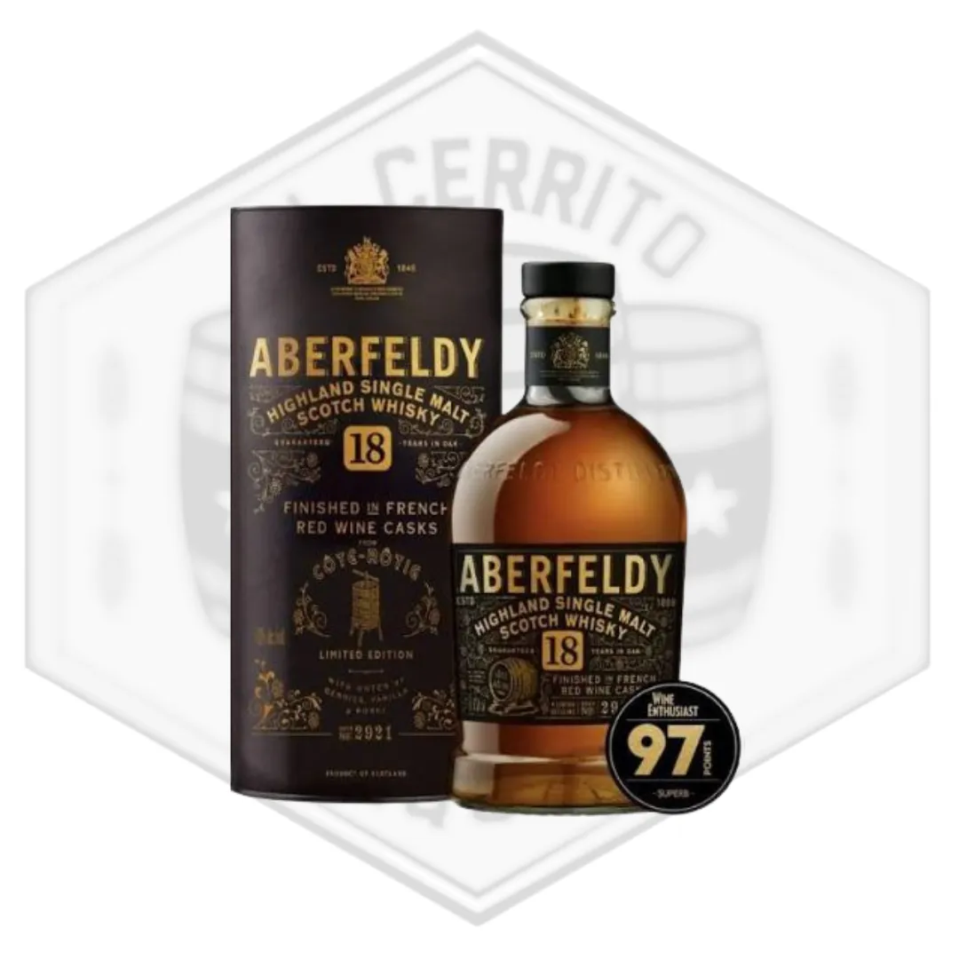 Aberfeldy French Red Wine Cask Finish 18 Year Old Single Malt Scotch Whisky 750ml