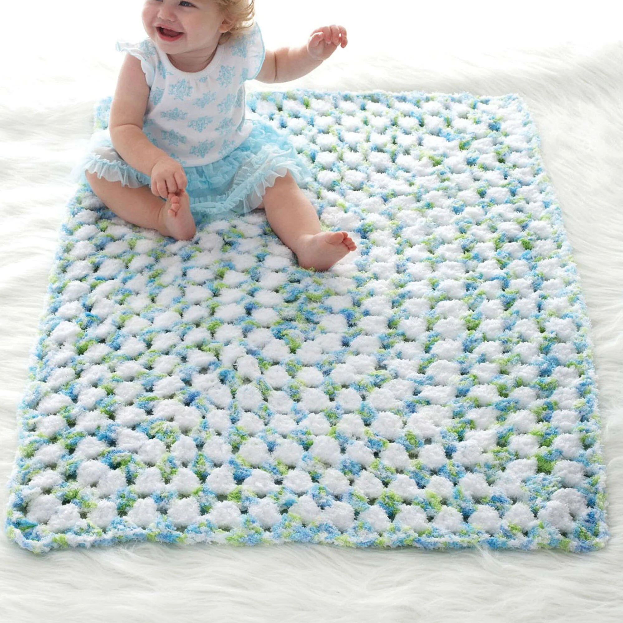 Bernat Bias Blocks Crochet Baby Blanket