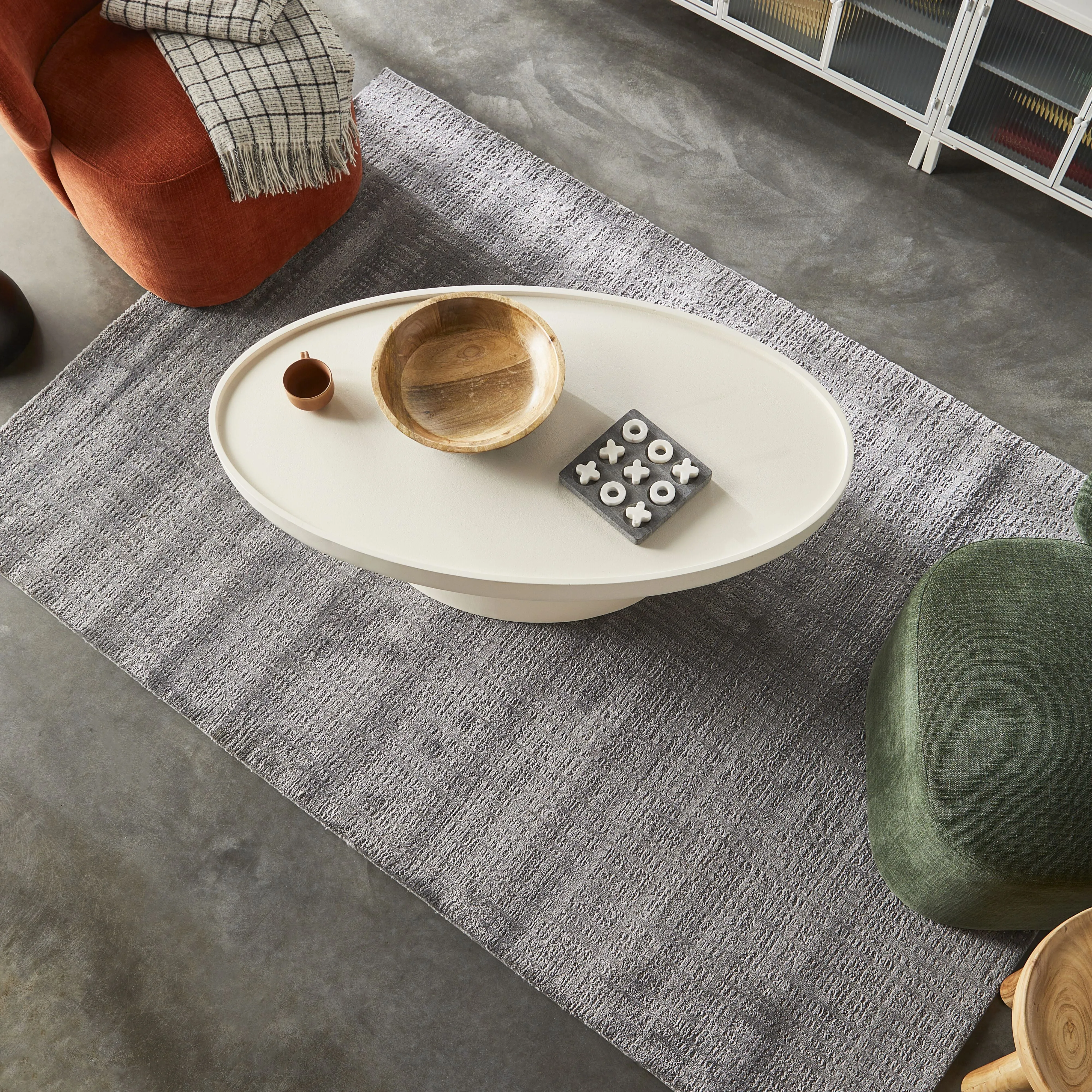 Crosshatch Handtufted Rug Smoke 160x240cm