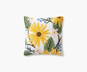 Dandelion Embroidered Pillow - Blush
