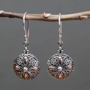 Elegant Silver & Gold Classic Round Earrings | Timeless & Ethically Sourced Jewelry