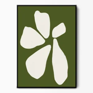 Green Anemone Abstract Flower Art