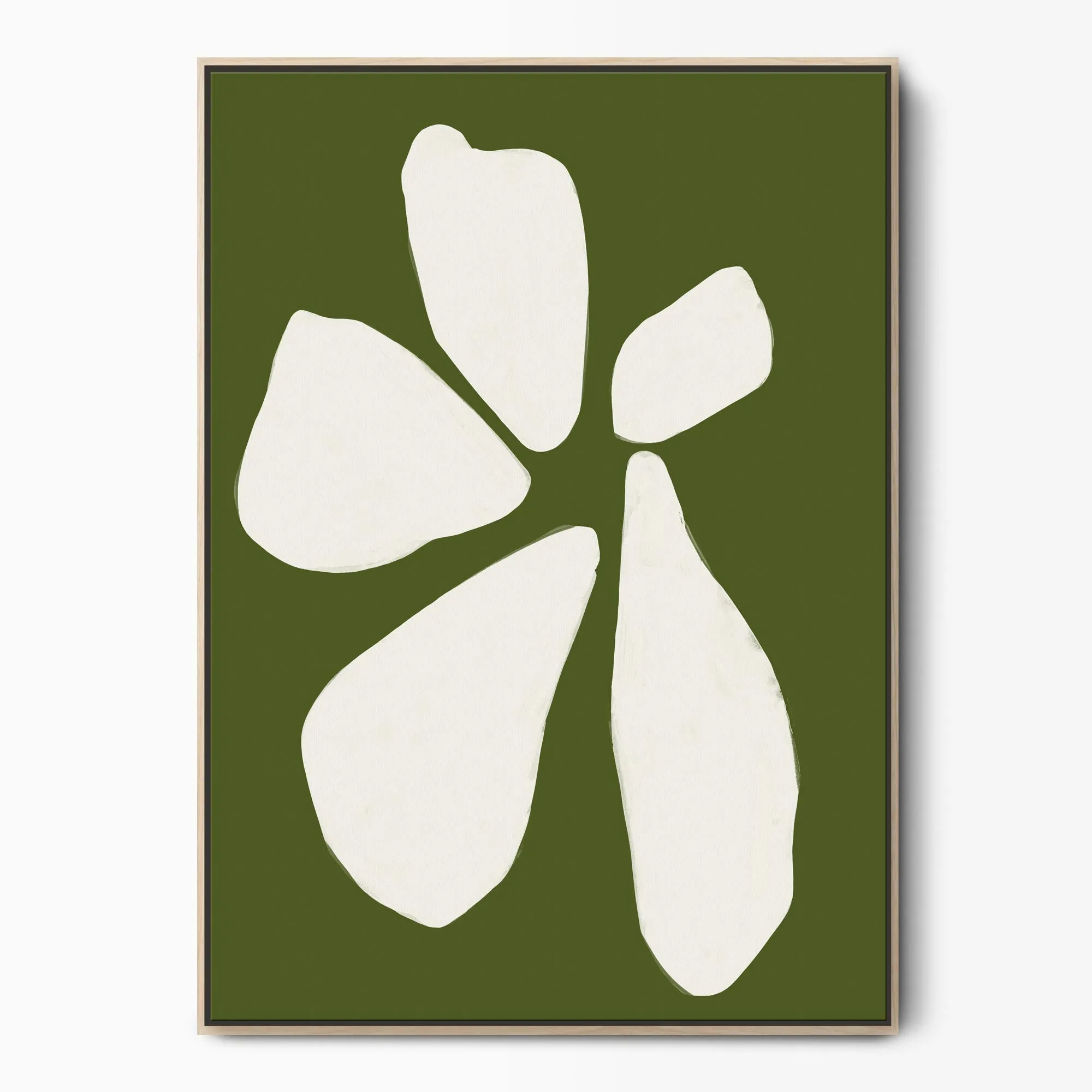Green Anemone Abstract Flower Art