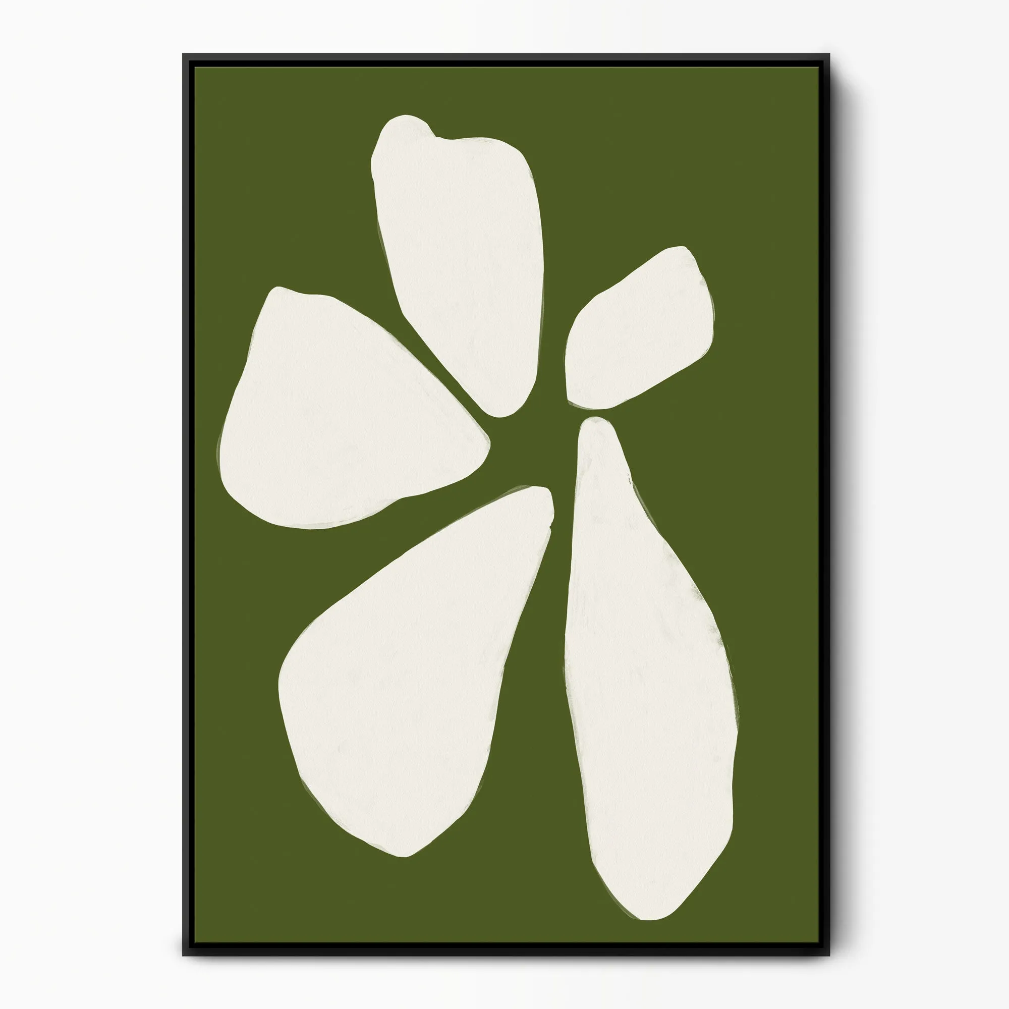 Green Anemone Abstract Flower Art