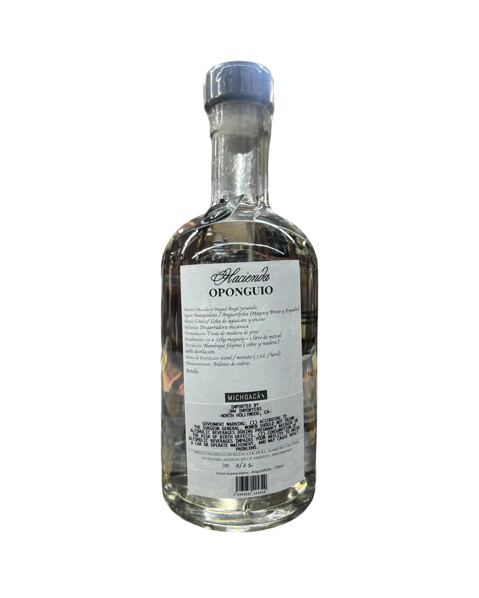 Hacienda Oponguio Espadin Mezcal 750ml