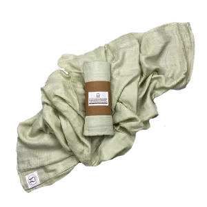 Halo & Horns Baby Swaddle/Wrap Organic Bamboo Muslin - Sage