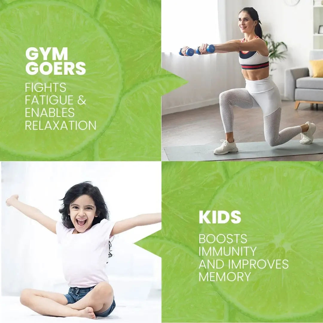 Lime and Lemon (30 gms X 5 sachets) 10  Vitamins & Minerals, Low Cal Hydration Powder Mix
