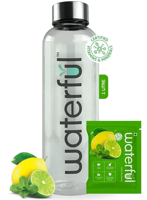 Lime and Lemon (30 gms X 5 sachets) 10  Vitamins & Minerals, Low Cal Hydration Powder Mix