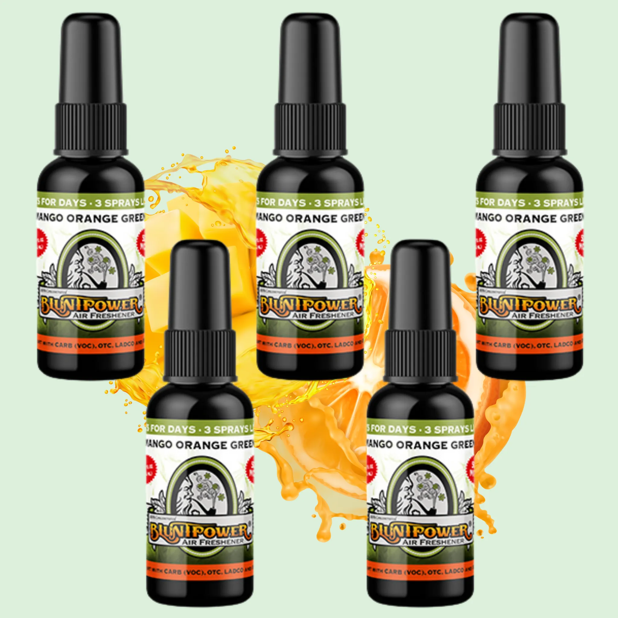 Mango Orange Green Air Freshener Spray