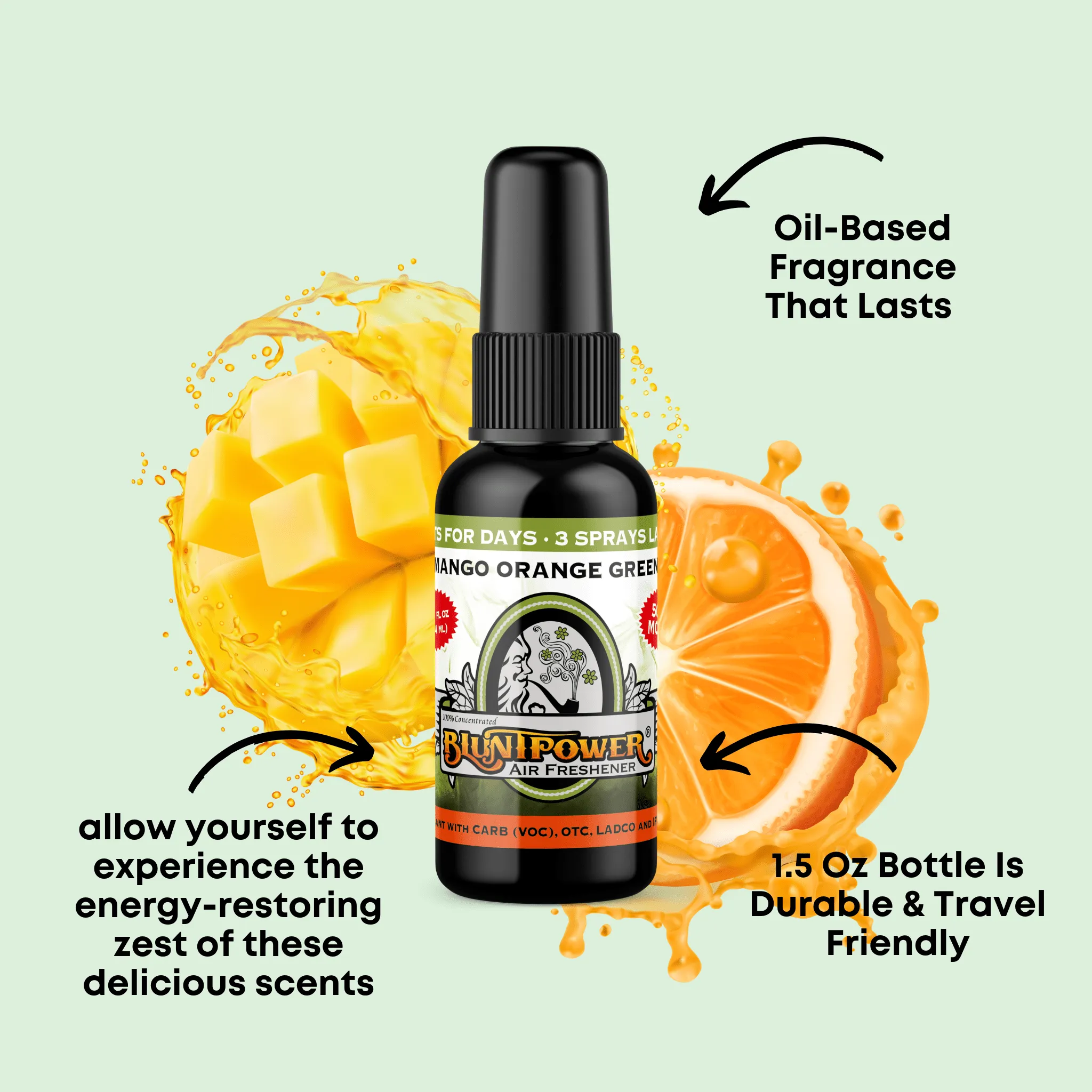 Mango Orange Green Air Freshener Spray