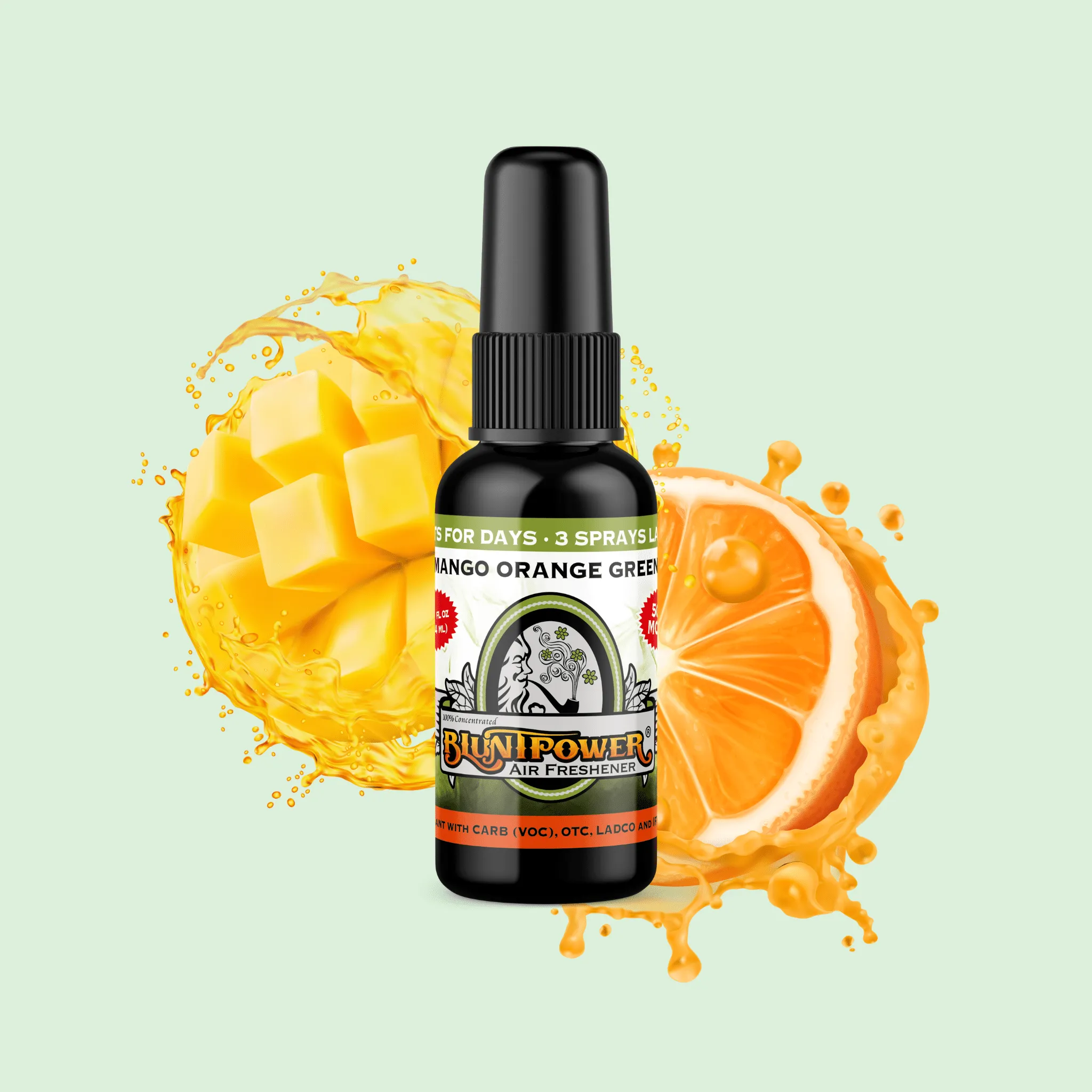 Mango Orange Green Air Freshener Spray