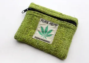 Natural Hemp Zipper Coin Purse
