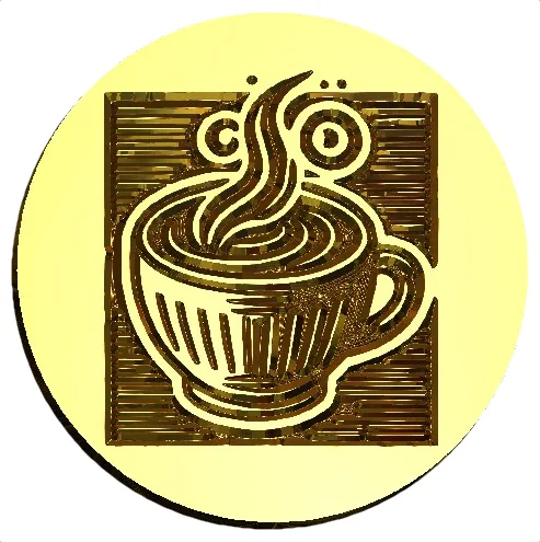 NEW - Linocut Hot Cocoa Wax Seal Stamp