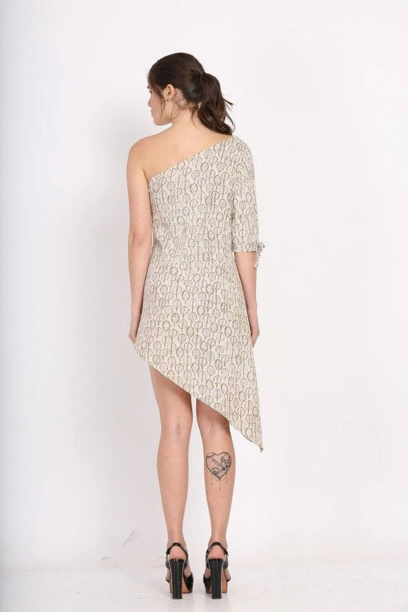 One Shoulder Earthy Dress