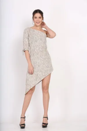 One Shoulder Earthy Dress