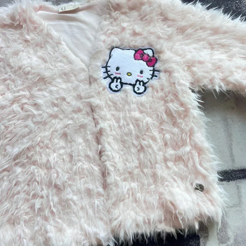 Pink Kitty Plush Jacket KI309