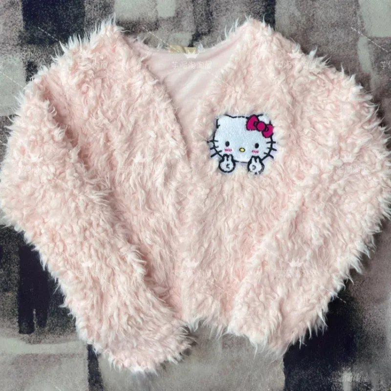 Pink Kitty Plush Jacket KI309