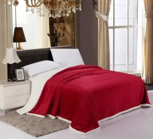 Reversible Soft Sherpa Blanket, Ultra Luxury - Queen 90x90, King 108x90
