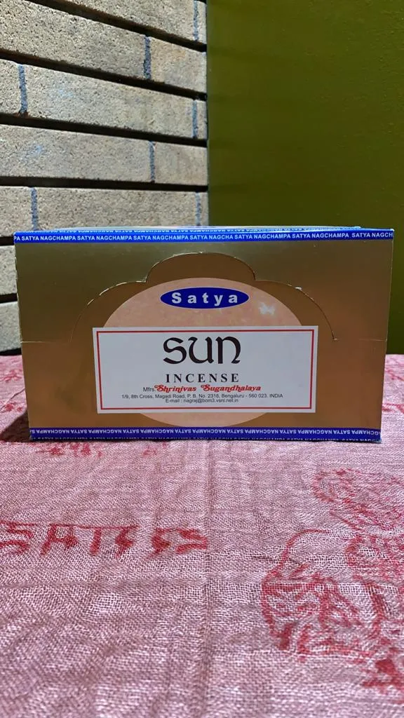 Satya Sun Incense - 15 Gram Pack (12 Packs Per Box)