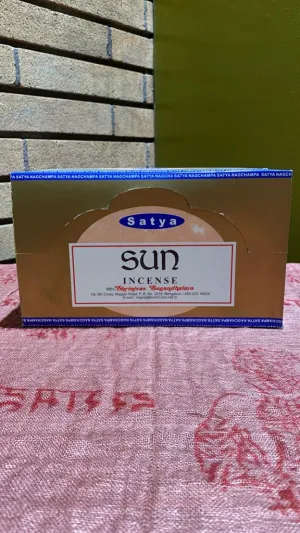 Satya Sun Incense - 15 Gram Pack (12 Packs Per Box)