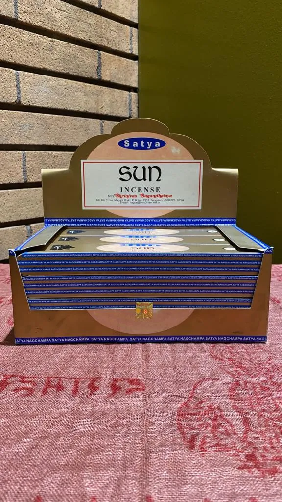 Satya Sun Incense - 15 Gram Pack (12 Packs Per Box)