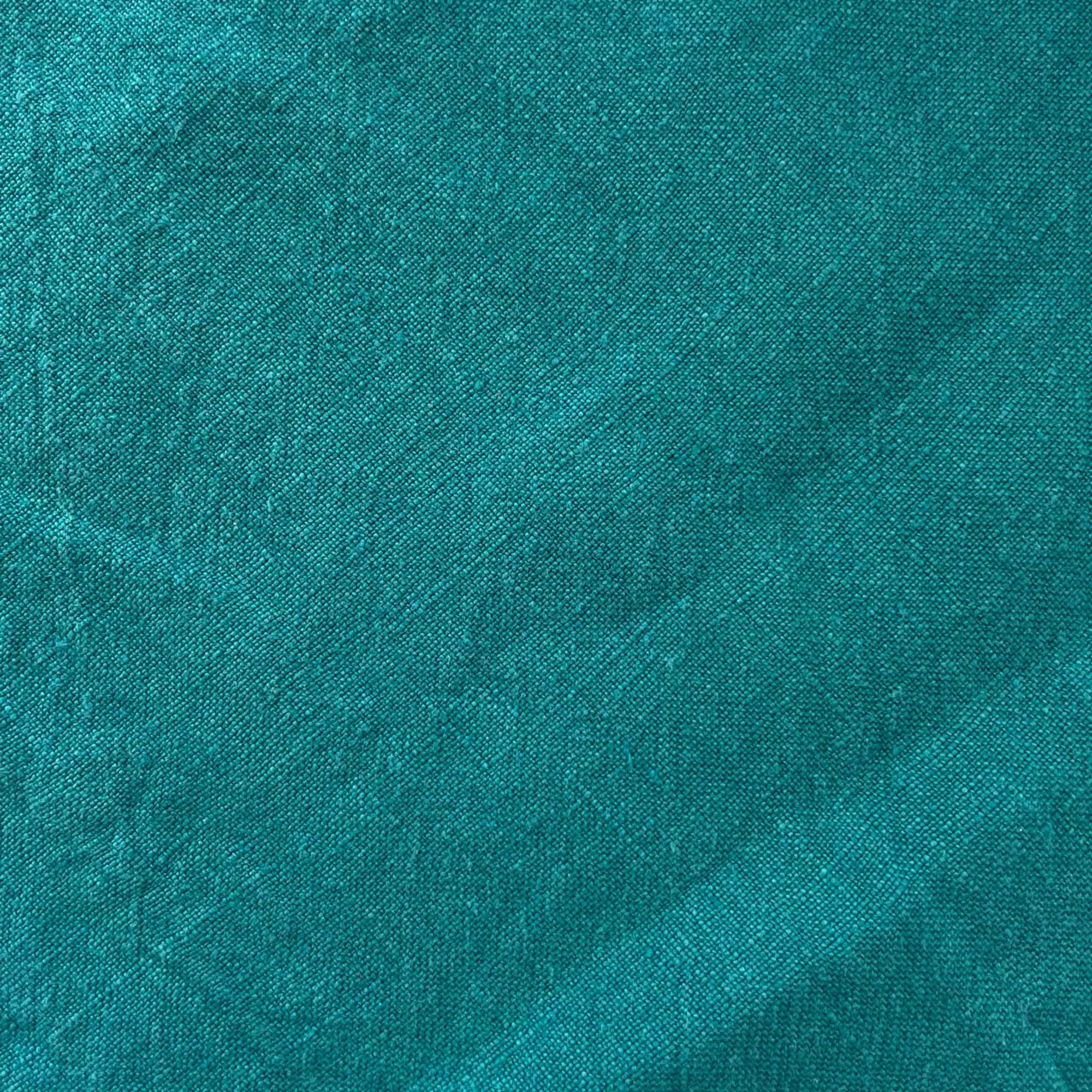 Soft Washed Lightweight Linen Fabric in Caribbean Blue