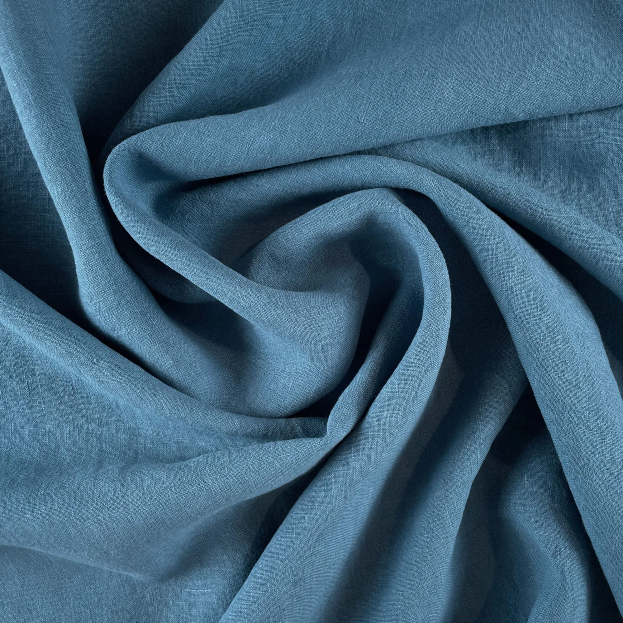 Soft Washed Lightweight Linen Fabric in Cornflower