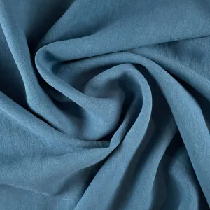 Soft Washed Lightweight Linen Fabric in Cornflower