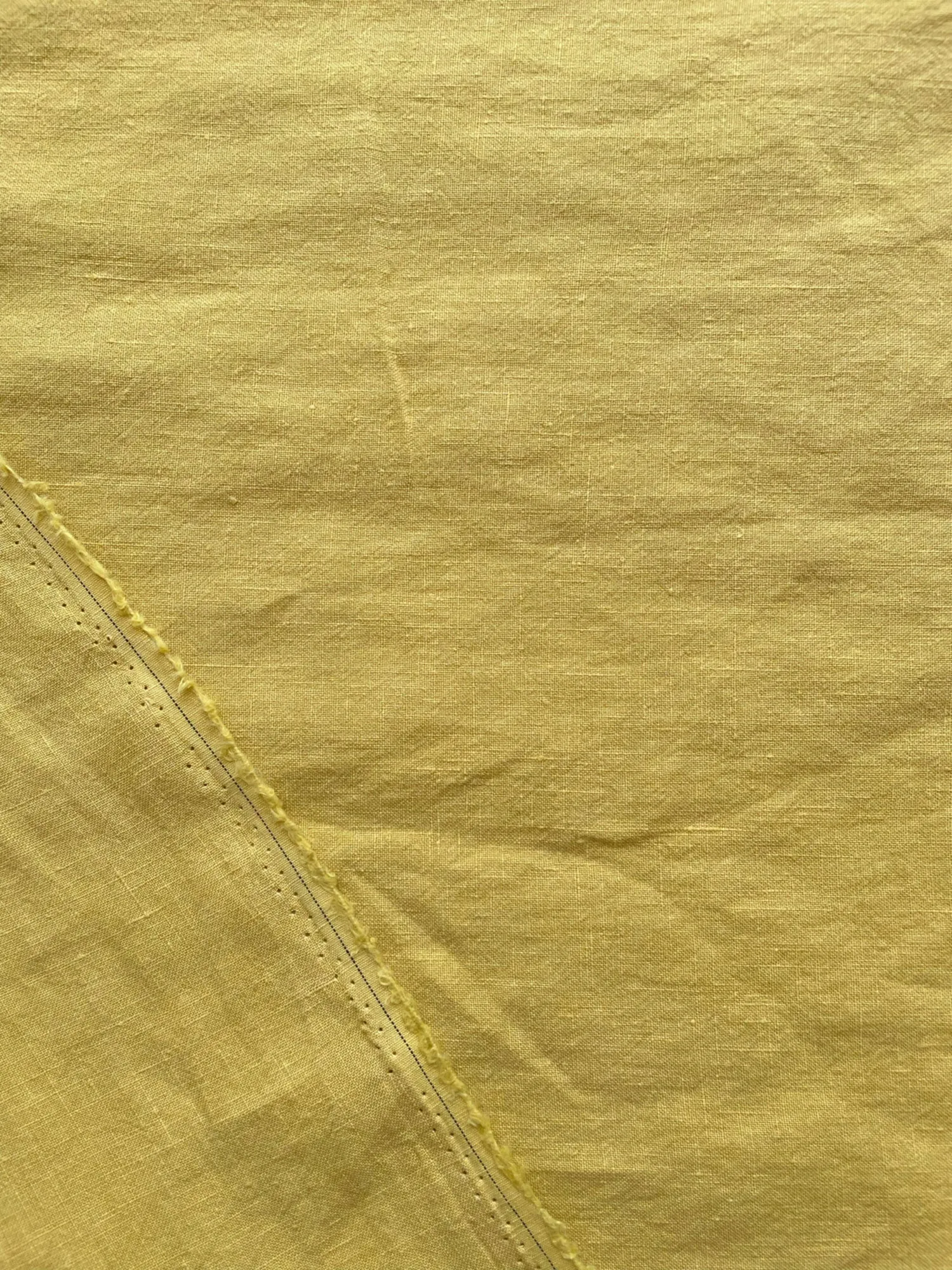 Soft Washed Lightweight Linen Fabric in Lemon