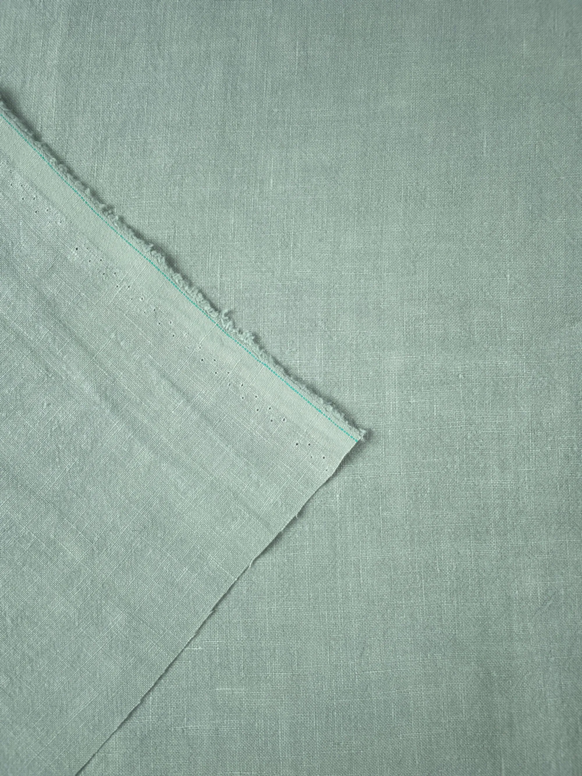 Soft Washed Lightweight Linen Fabric in Mint