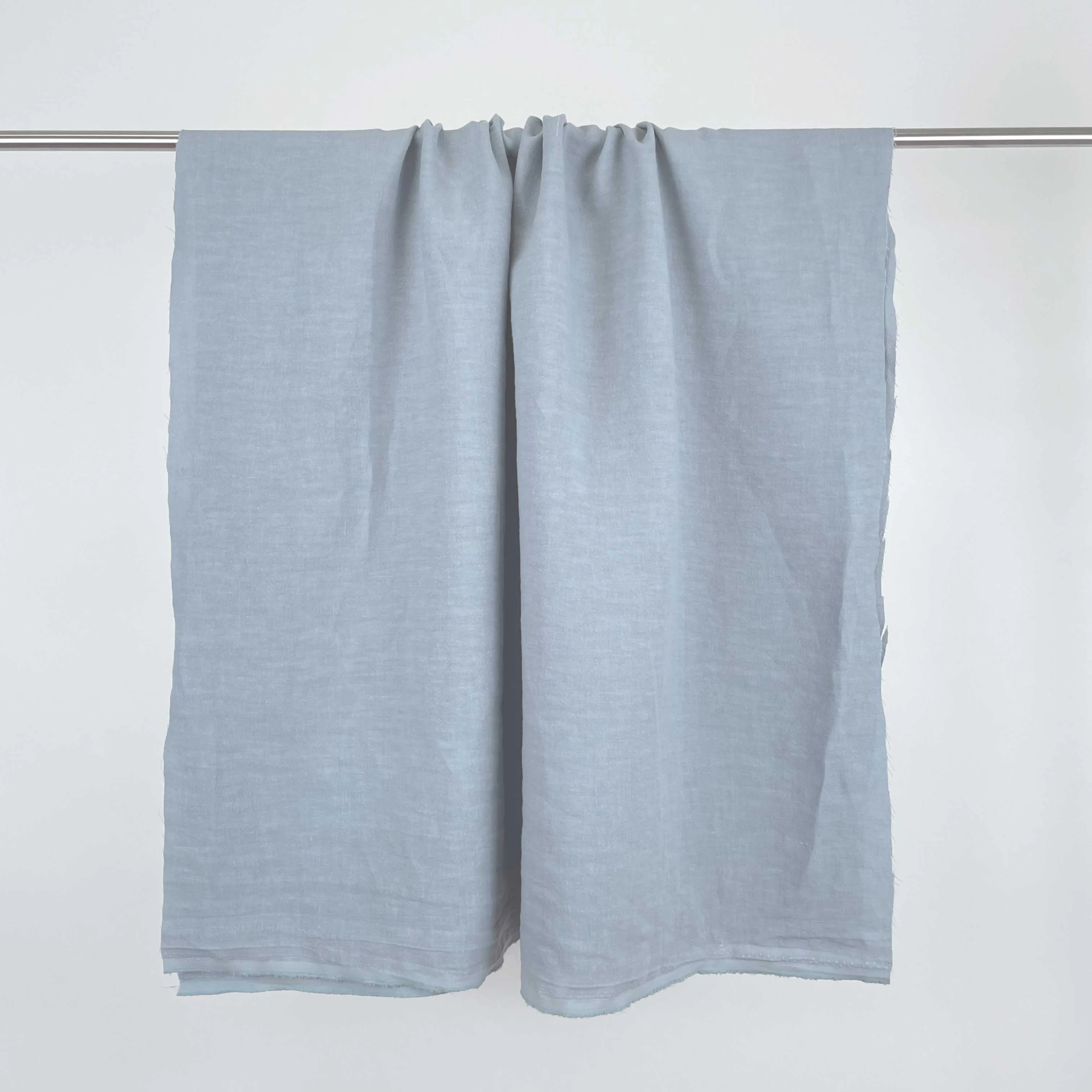 Soft Washed Lightweight Linen Fabric in Shark
