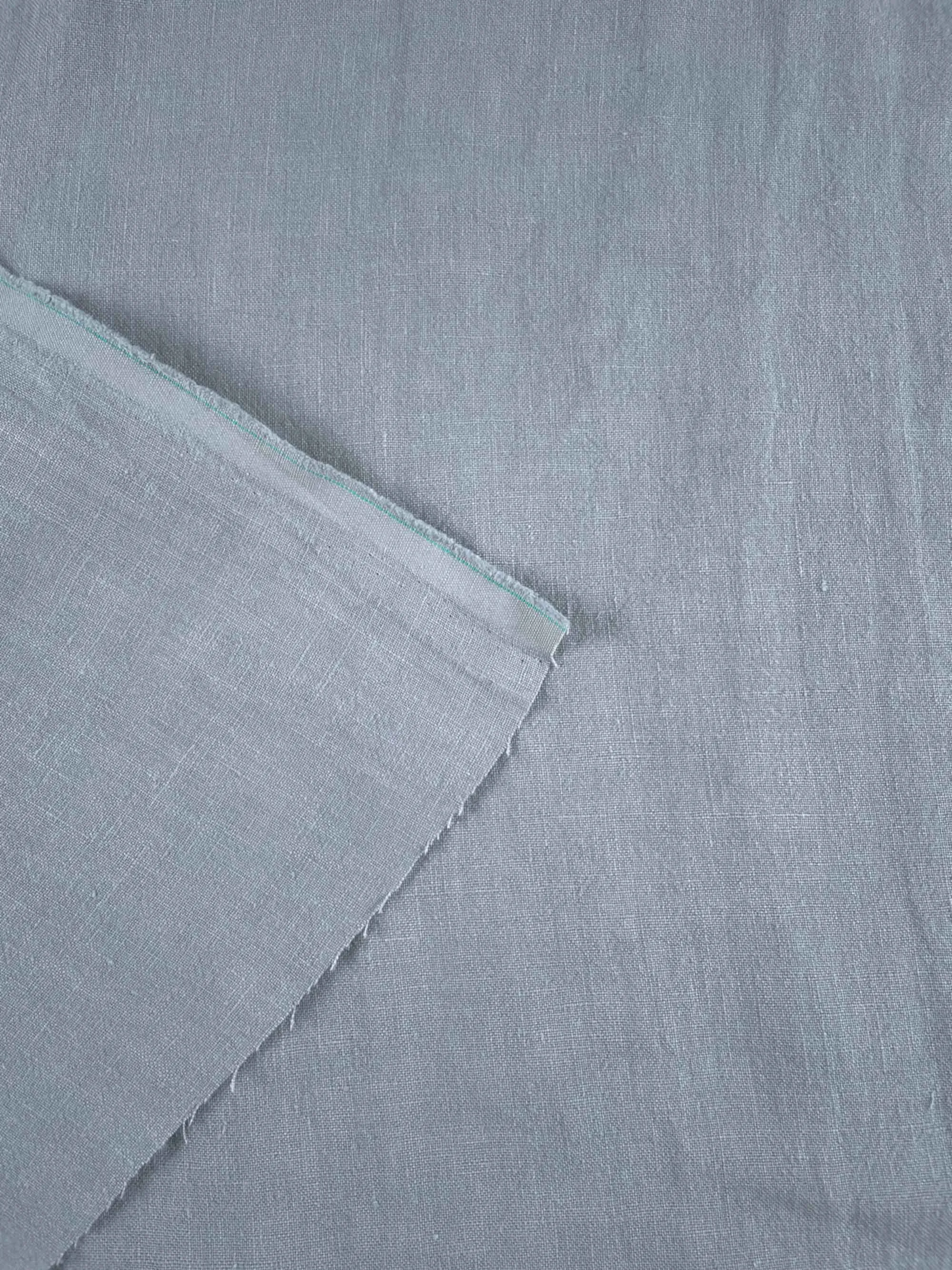 Soft Washed Lightweight Linen Fabric in Shark