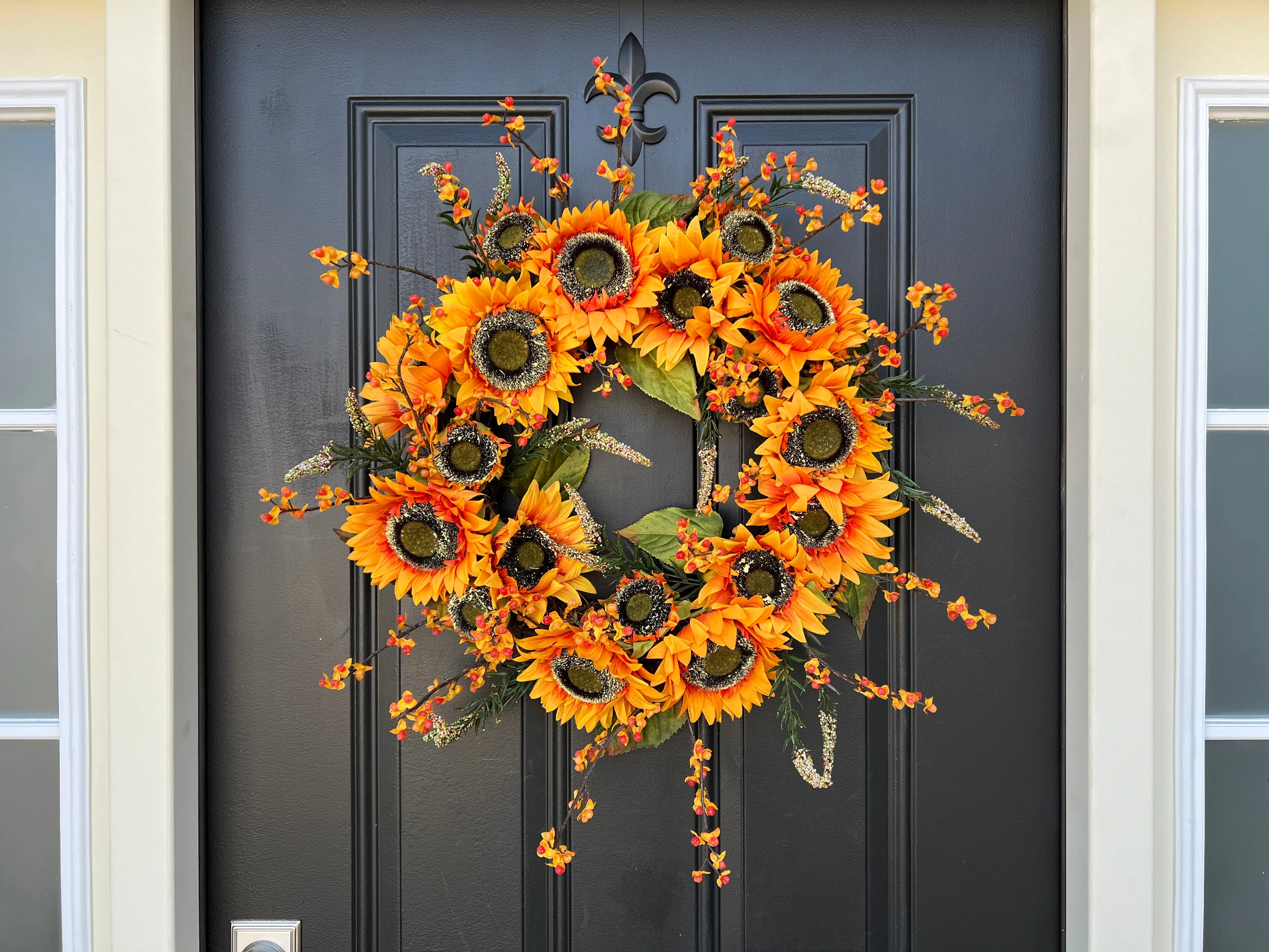 Sunny Greetings Autumn Sunflower Wreath