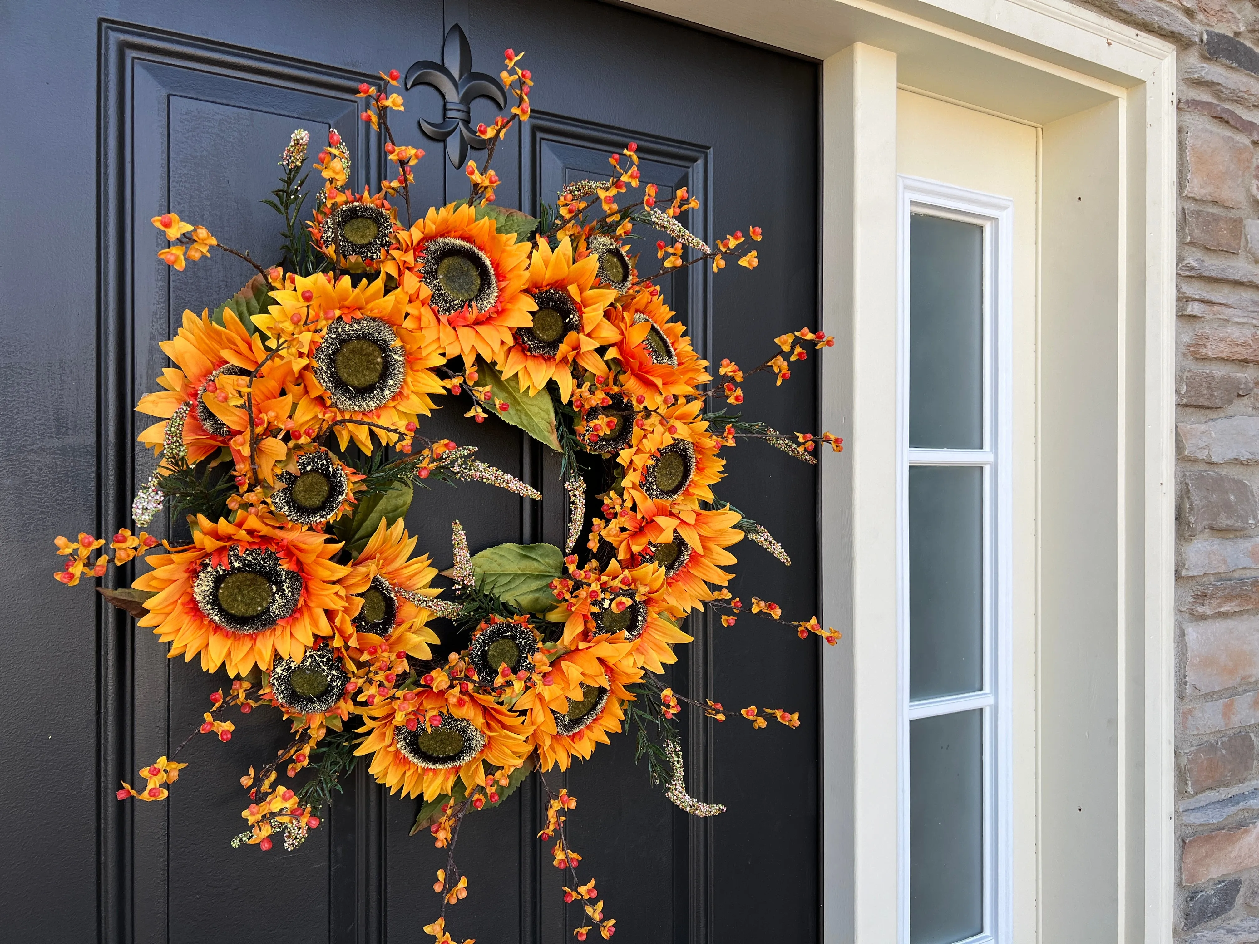 Sunny Greetings Autumn Sunflower Wreath