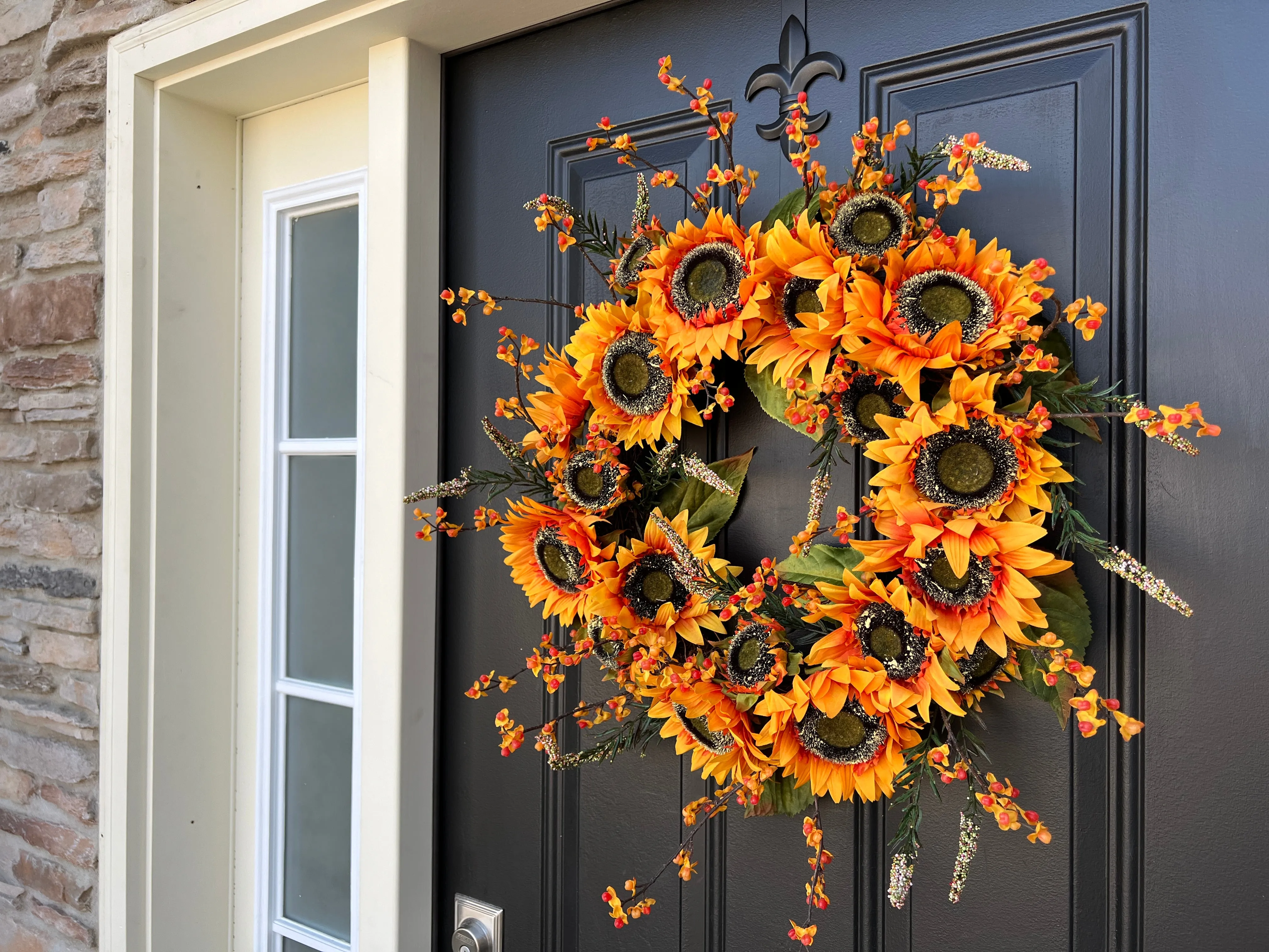 Sunny Greetings Autumn Sunflower Wreath