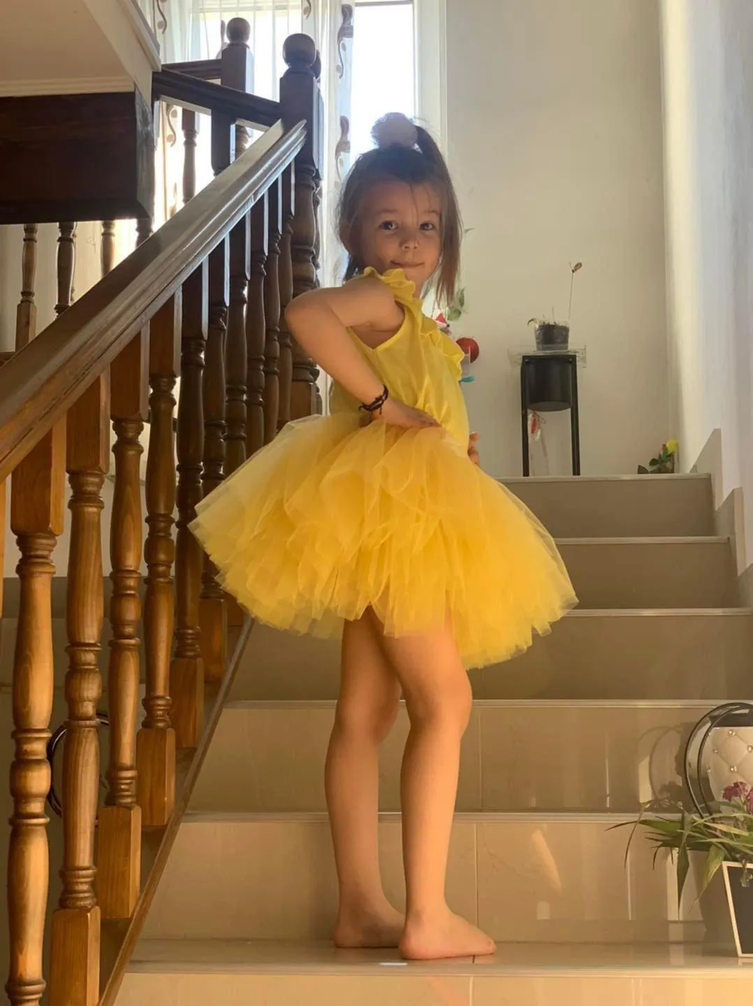 Sunshine Charm Tulle Tutu and Hair Accessory Set