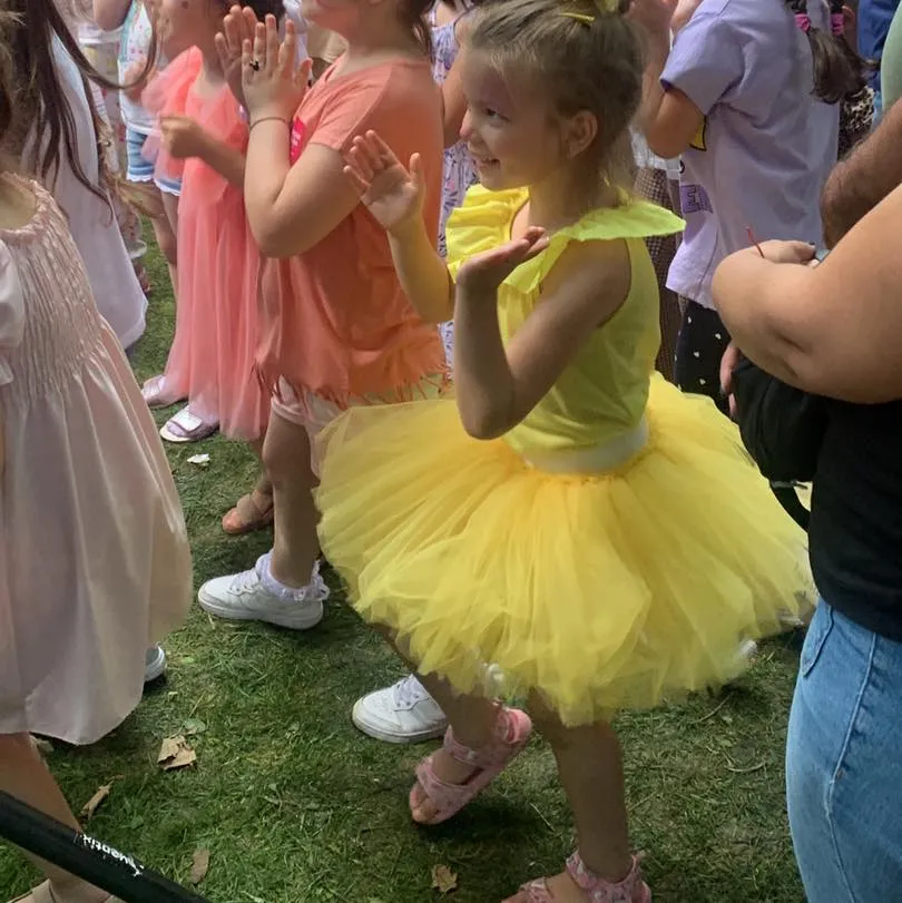 Sunshine Charm Tulle Tutu and Hair Accessory Set