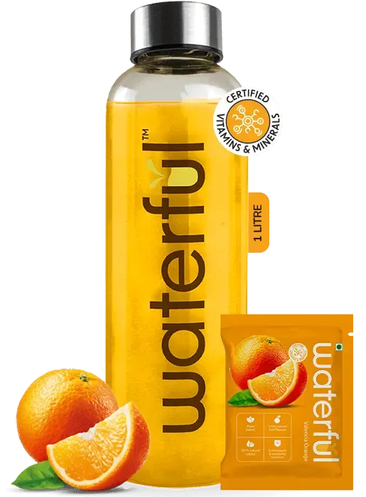 Valencia Orange (30 gms X 5 sachets) 10  Vitamins & Minerals, Low Cal Hydration Powder Mix