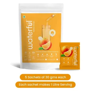 Valencia Orange (30 gms X 5 sachets) 10  Vitamins & Minerals, Low Cal Hydration Powder Mix