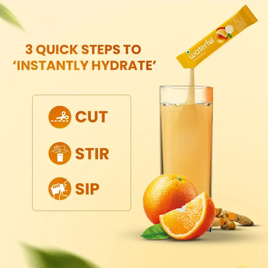 Valencia Orange (30 gms X 5 sachets) 10  Vitamins & Minerals, Low Cal Hydration Powder Mix