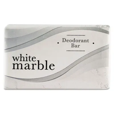 White Marble Deodorant Bar Soap (0.75 oz Indiviudally Wrapped Bars) - Case of 1000