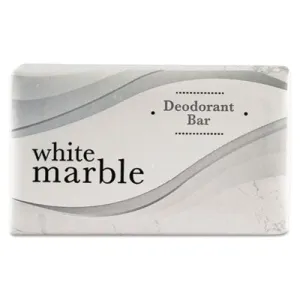 White Marble Deodorant Bar Soap (0.75 oz Indiviudally Wrapped Bars) - Case of 1000
